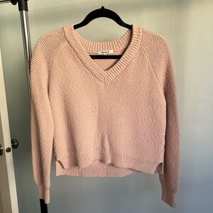 Madewell Blush V-Neck Women's Sweater